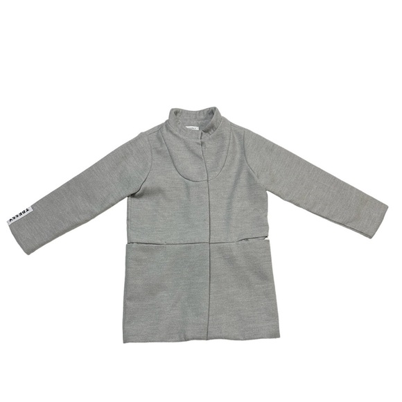 Tressy Girls Gray Long Pea Coat size 8 - Picture 1 of 8